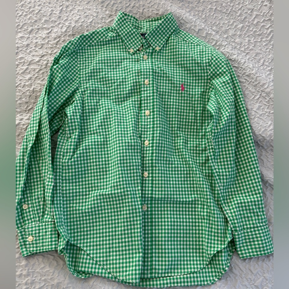 Ralph Lauren Polo Kid’s Green Checkered Shirt